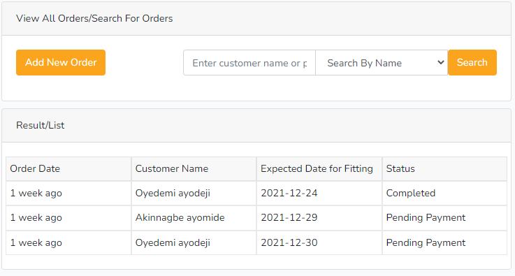 Order Details & Status