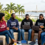 A group of different Types Of Software Developers gathered together in Lekki, Lagos Nigeria. Fortran House