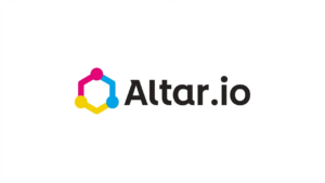 Altar.io software company logo on fortran house