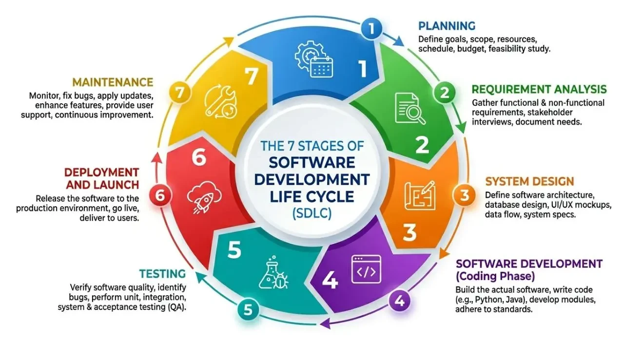The 7 Stages Of Software Development Life Cycle - Fortran House